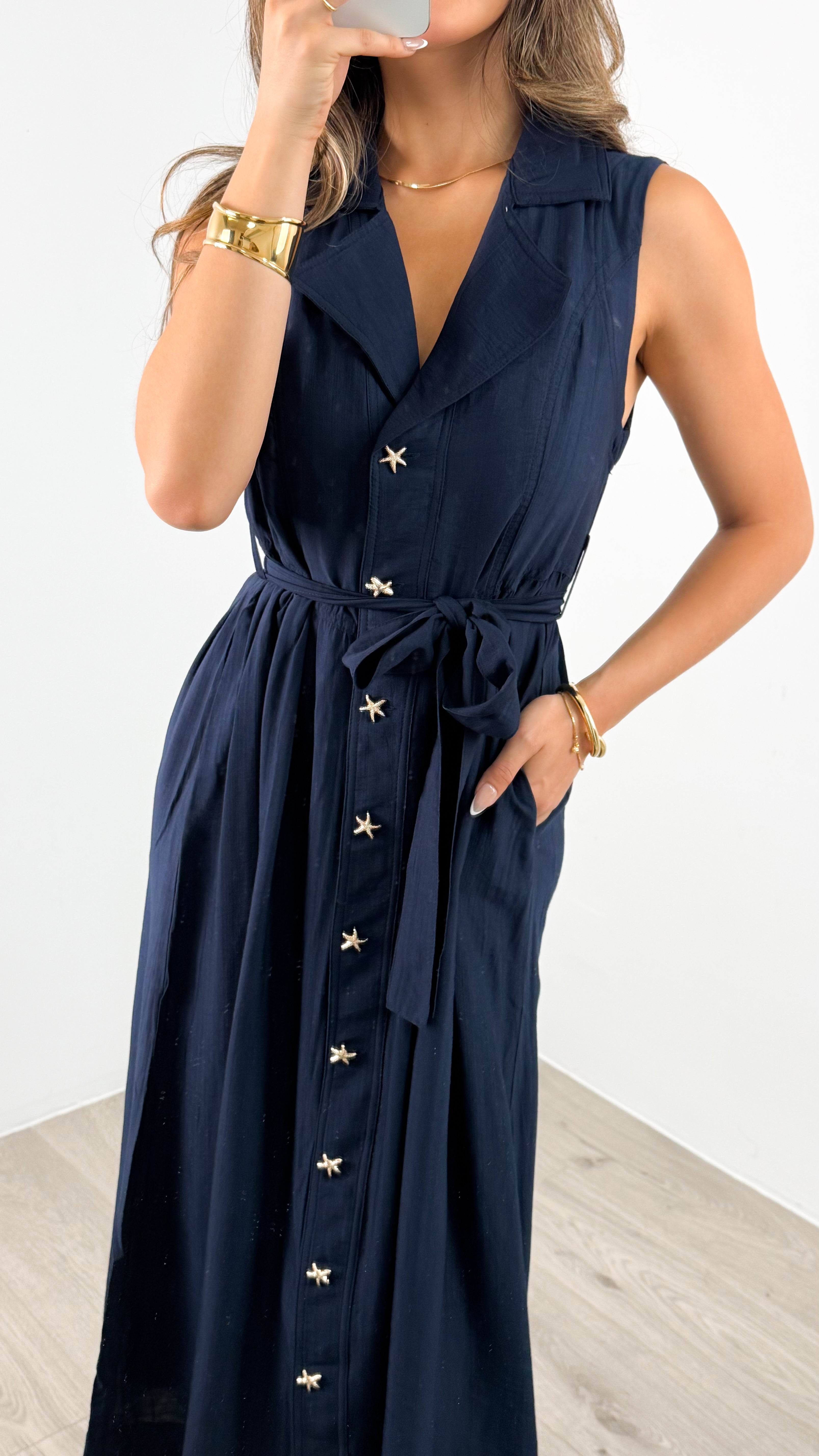 SORELLE DRESS - NAVY