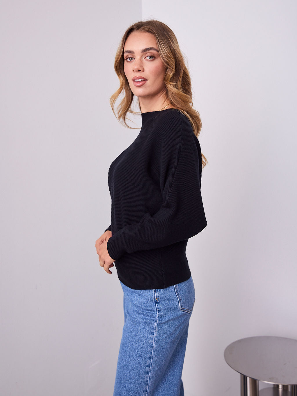 MONA KNIT  - BLACK