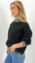 BESSIE STITCH KNIT - BLACK