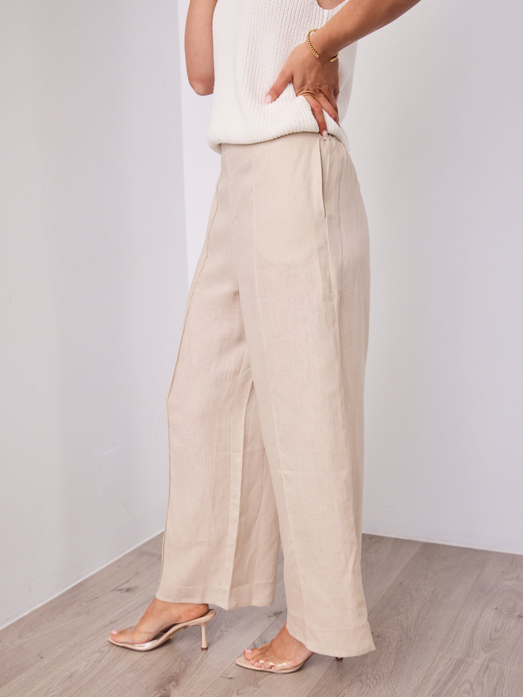 BAKER LINEN PANT - BEIGE