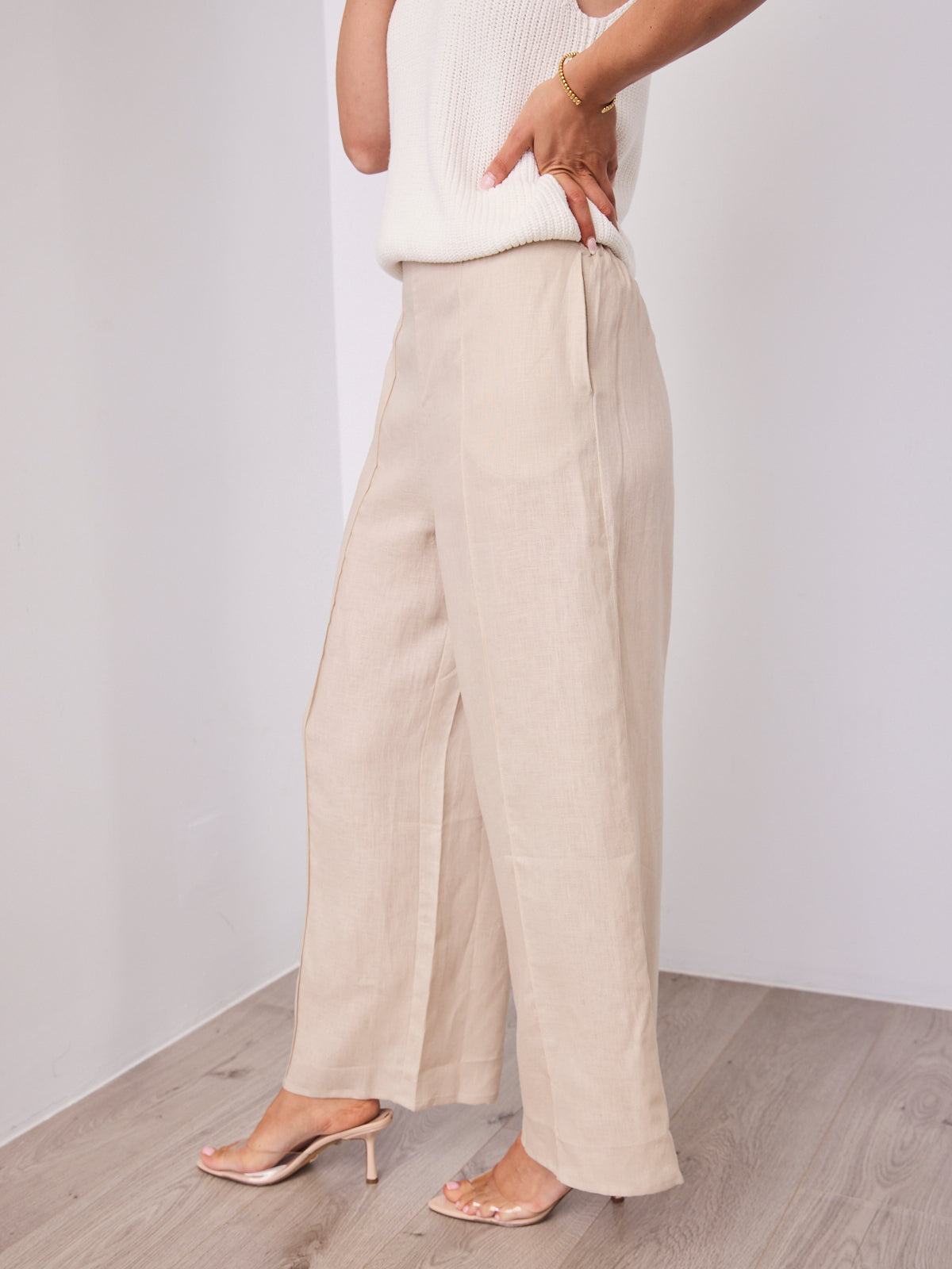 BAKER LINEN PANT - BEIGE