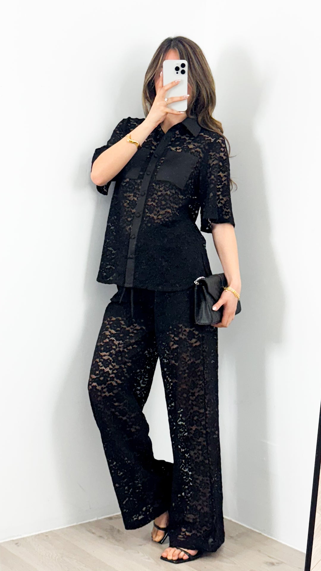 AZURA LACE PANTS - BLACK