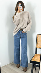 BESSIE STITCH KNIT - MOCHA