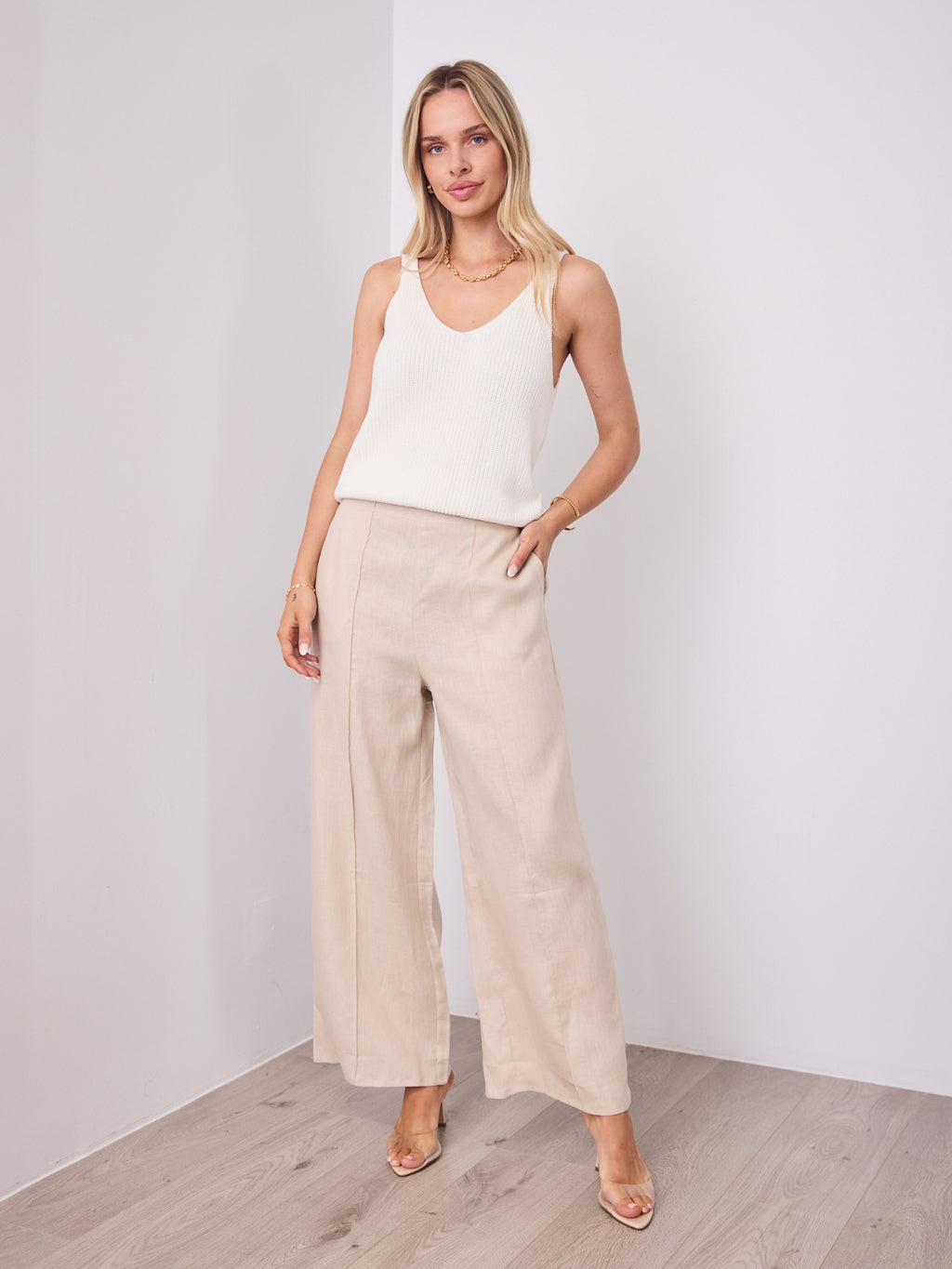 BAKER LINEN PANT - BEIGE