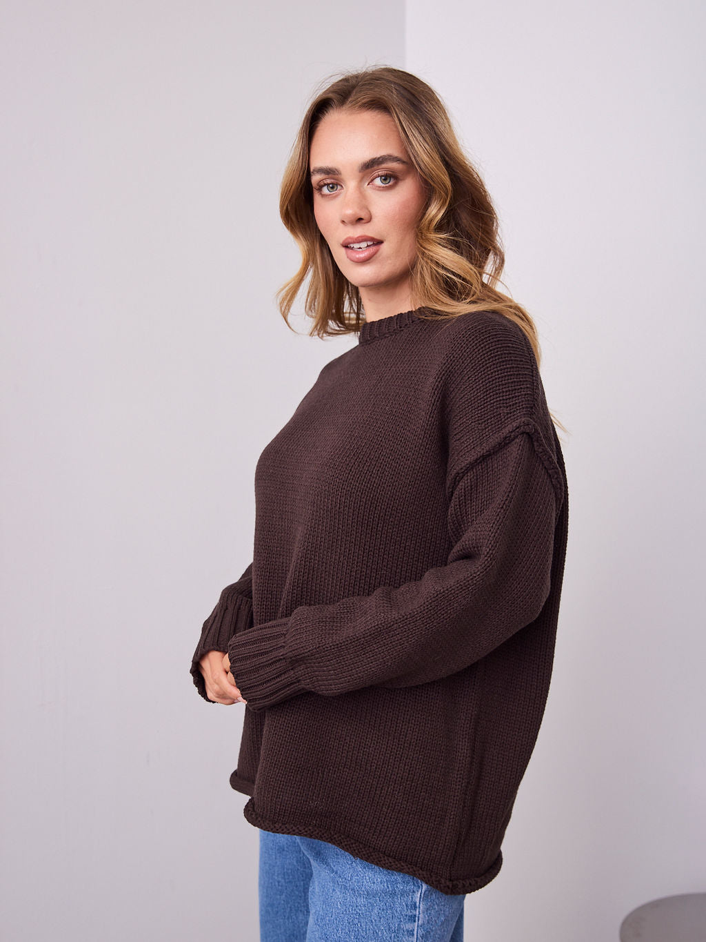 MARLO KNIT JUMPER- CHOCOLATE