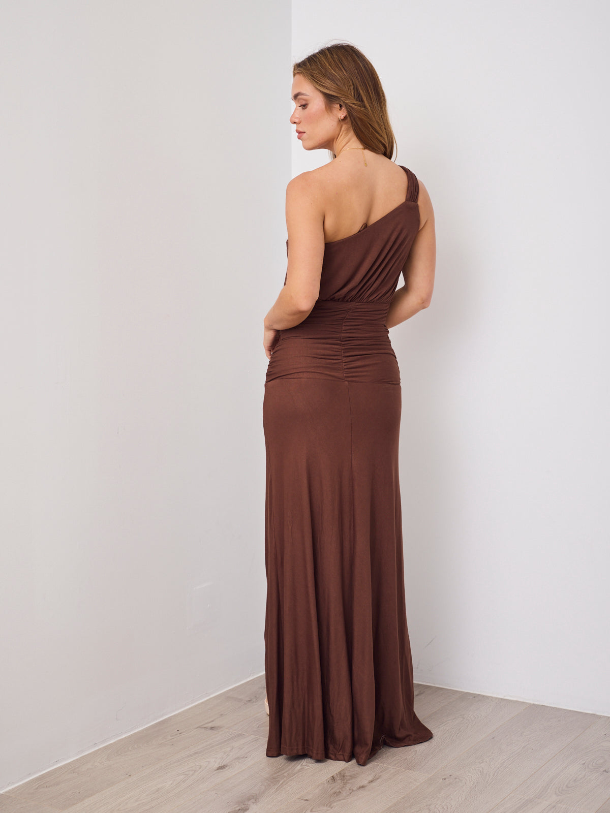 AXARA DRESS - CHOCOLATE