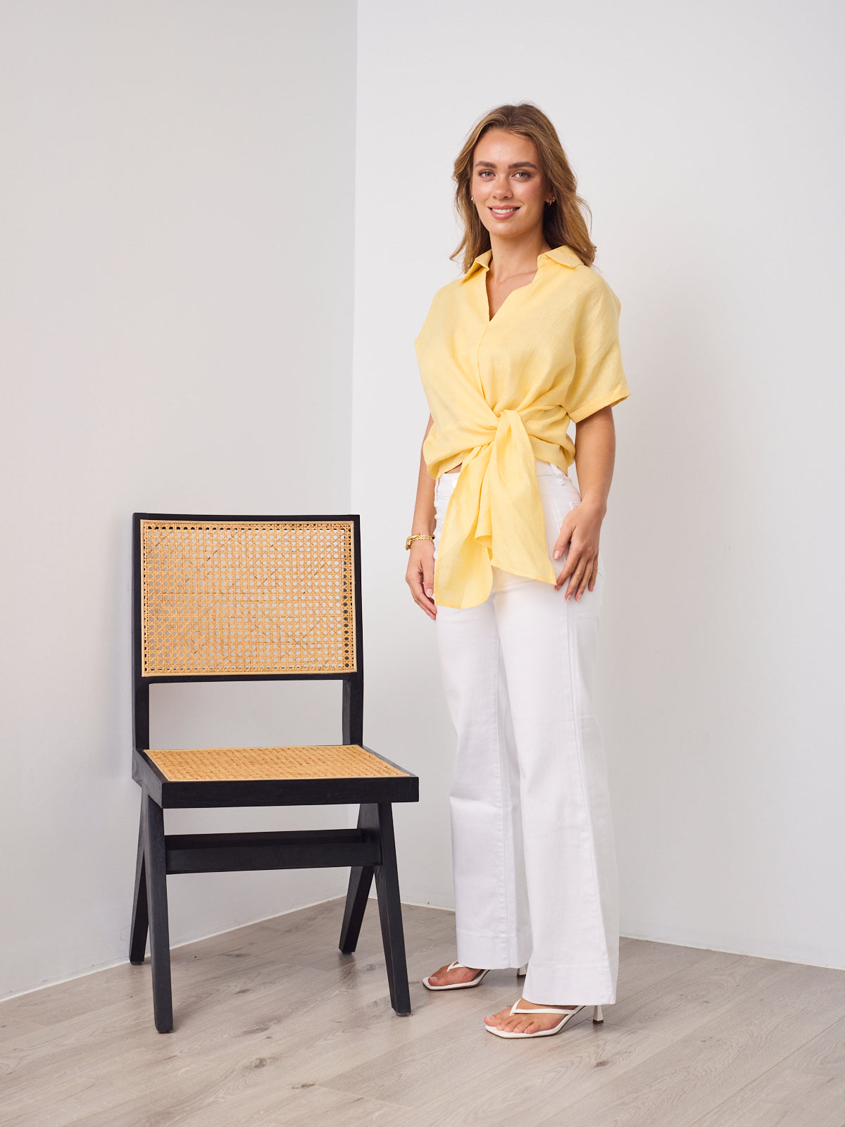 COMO LINEN SHIRT - BUTTER
