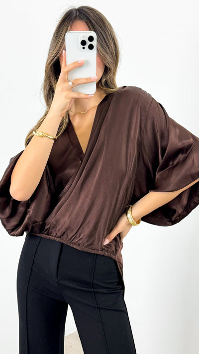 ROBIN BLOUSE - CHOCOLATE