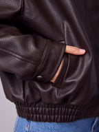 AXEL PU JACKET - CHOCOLATE