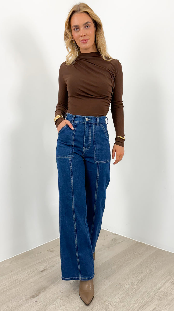 COLEMAN TOP - CHOCOLATE