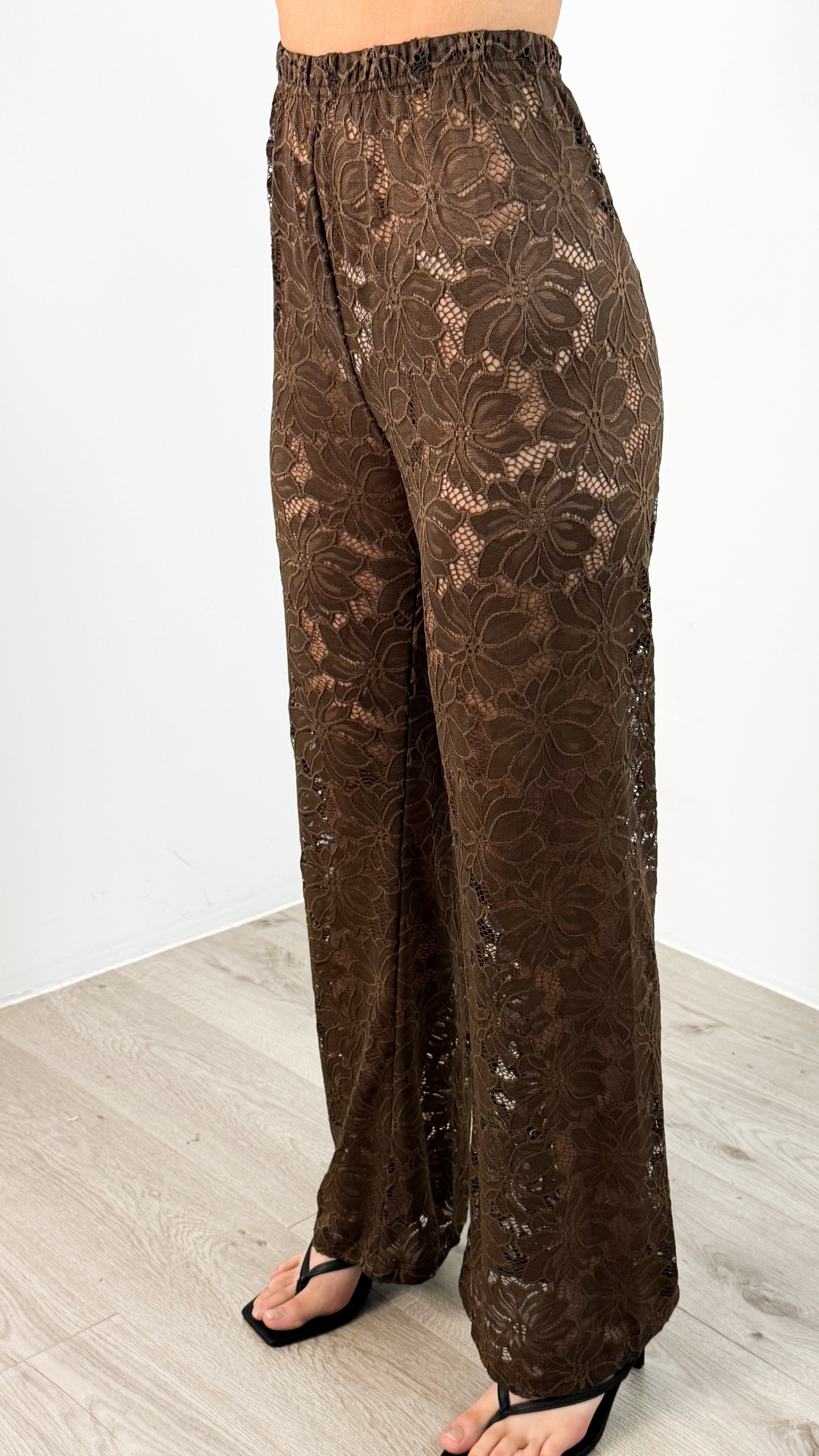 NADINE SHIRT & PANT SET - CHOCOLATE
