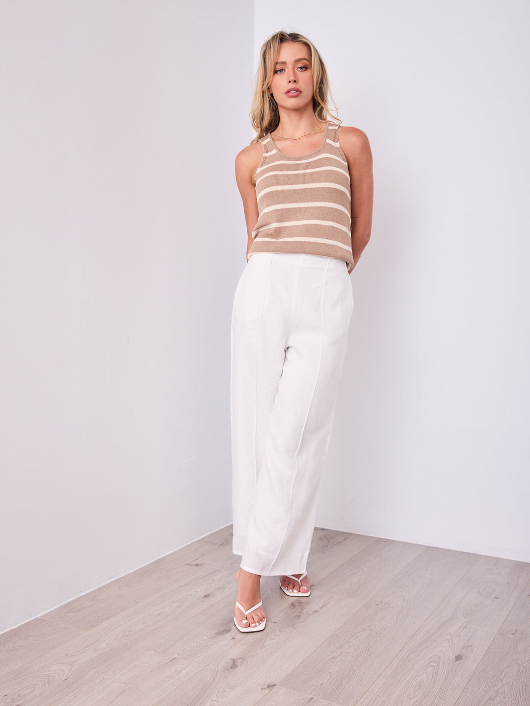 FIONA KNIT TANK - MOCHA