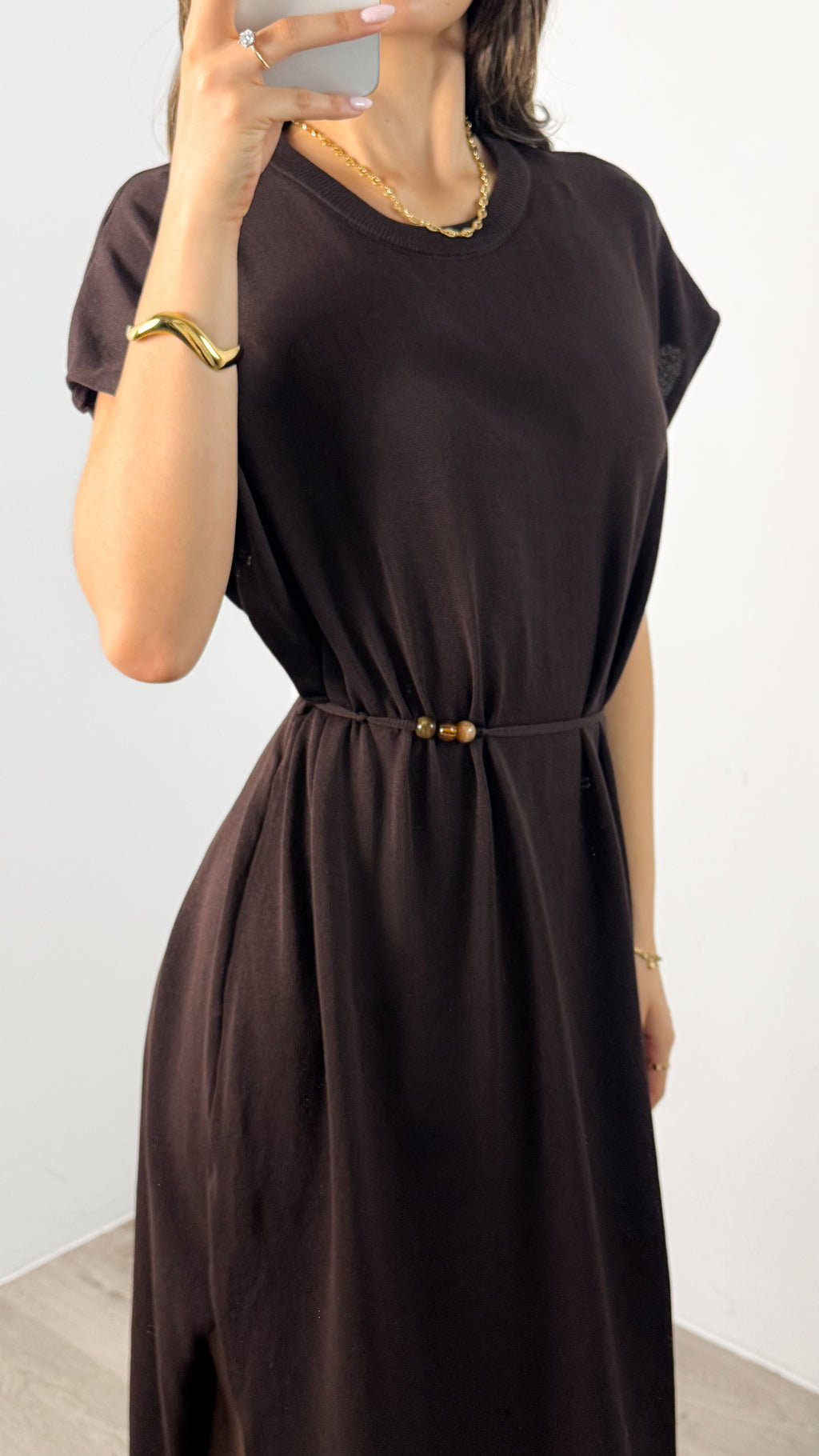 CARMINE DRESS - CHOCOLATE