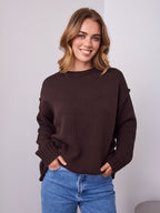 MARLO KNIT JUMPER- CHOCOLATE