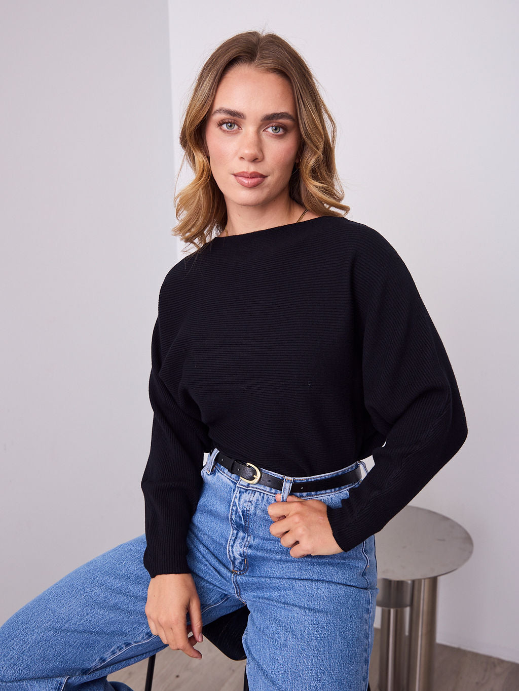 MONA KNIT  - BLACK