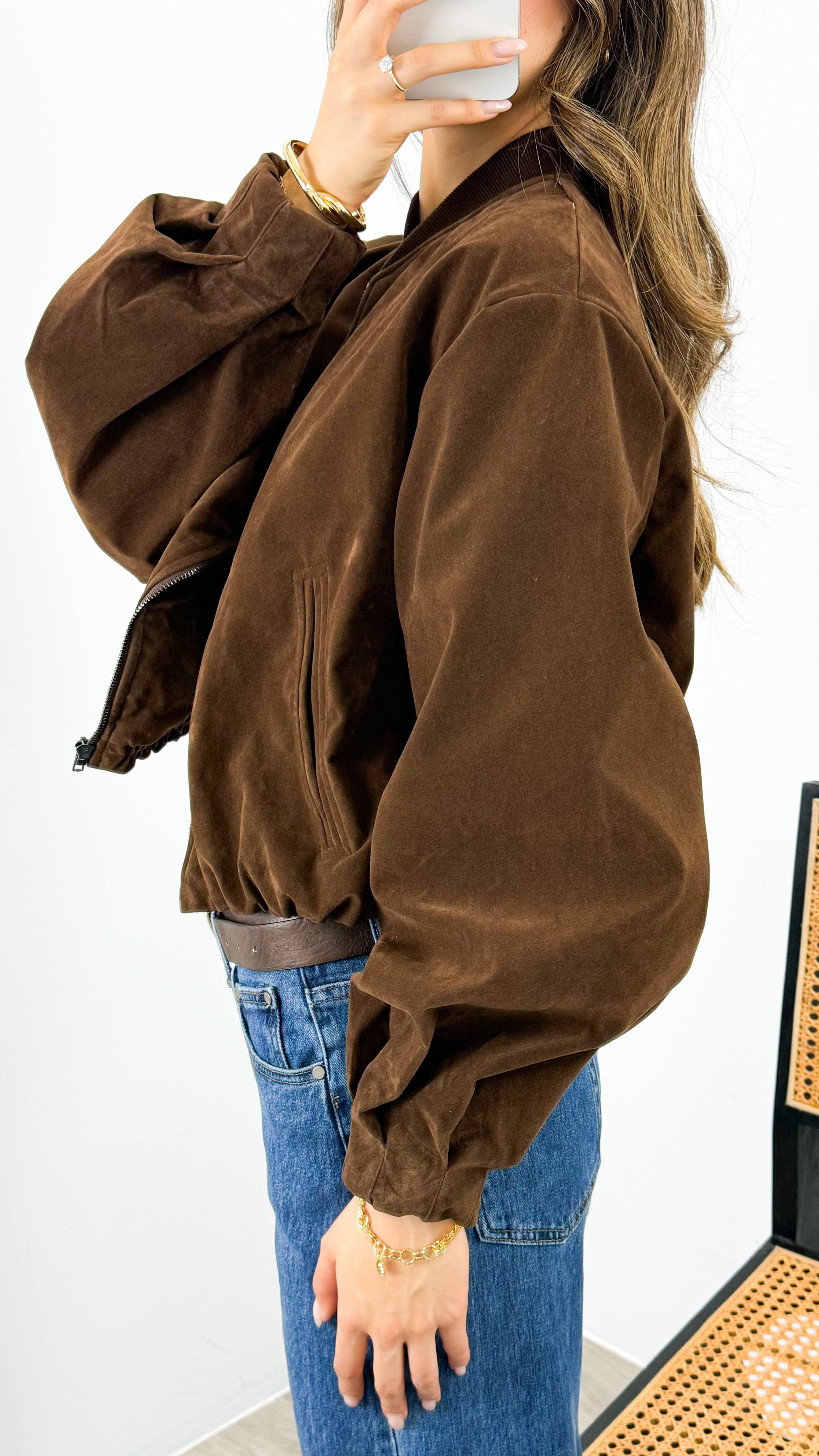 VANCE BOMBER JACKET - CHOCOLATE