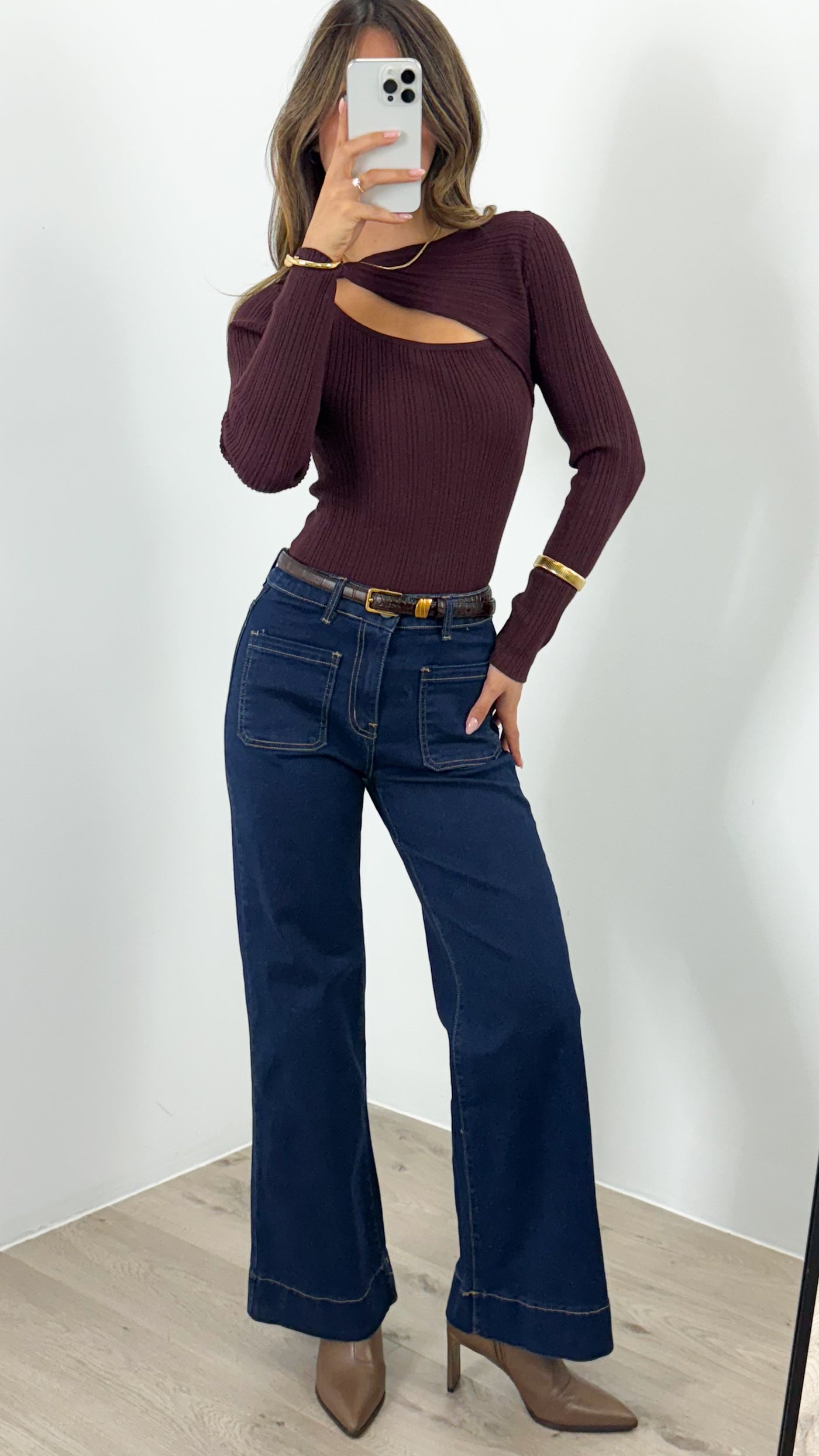 SYDNEY KNIT TOP - WINE