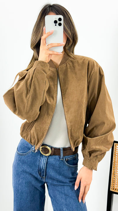 VANCE BOMBER JACKET - TAN