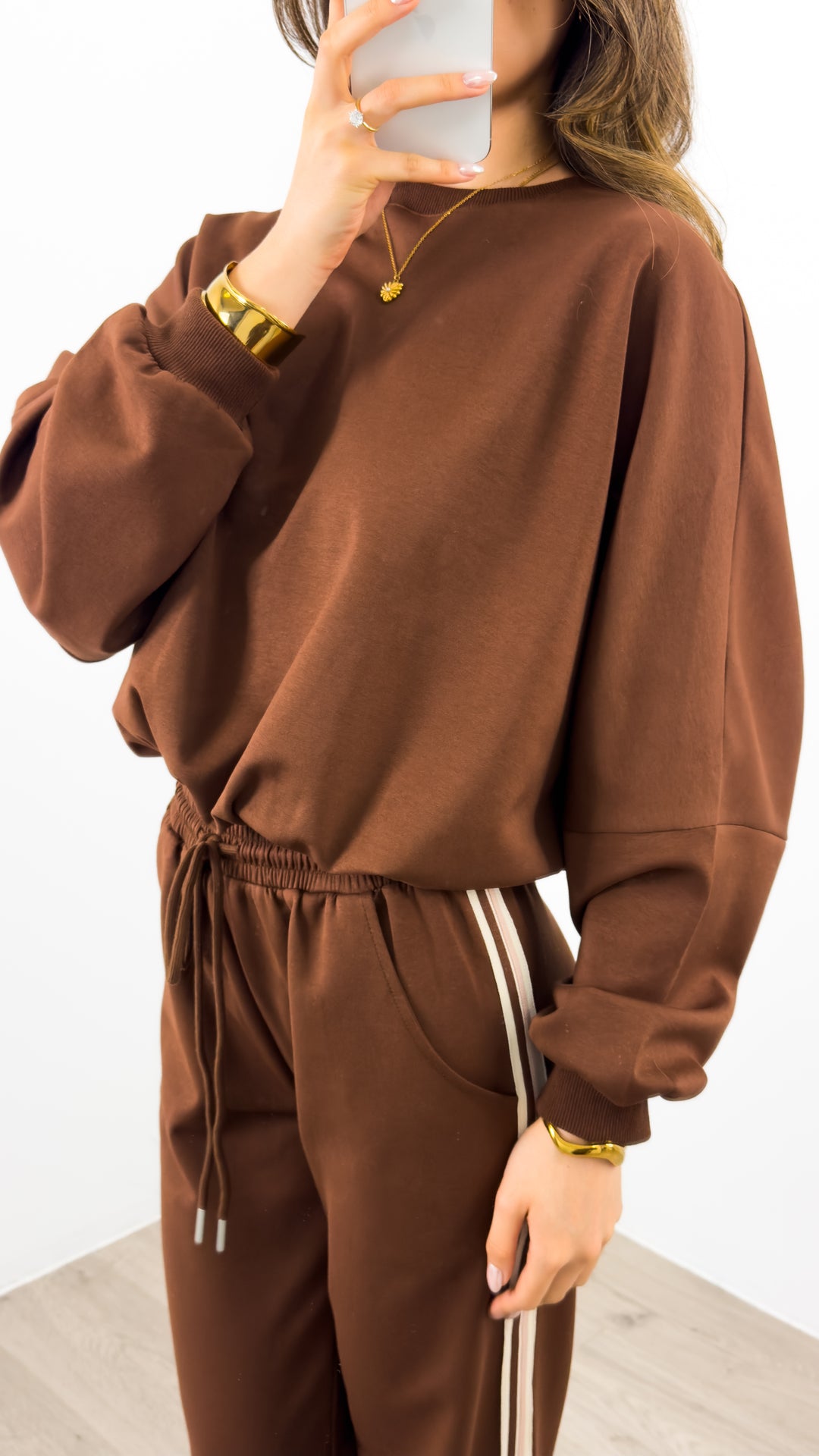 DANTE SWEAT TOP - CHOCOLATE