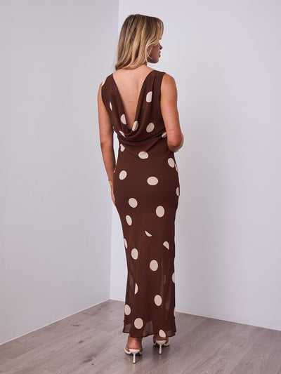 SABINE DRESS - CHOCOLATE