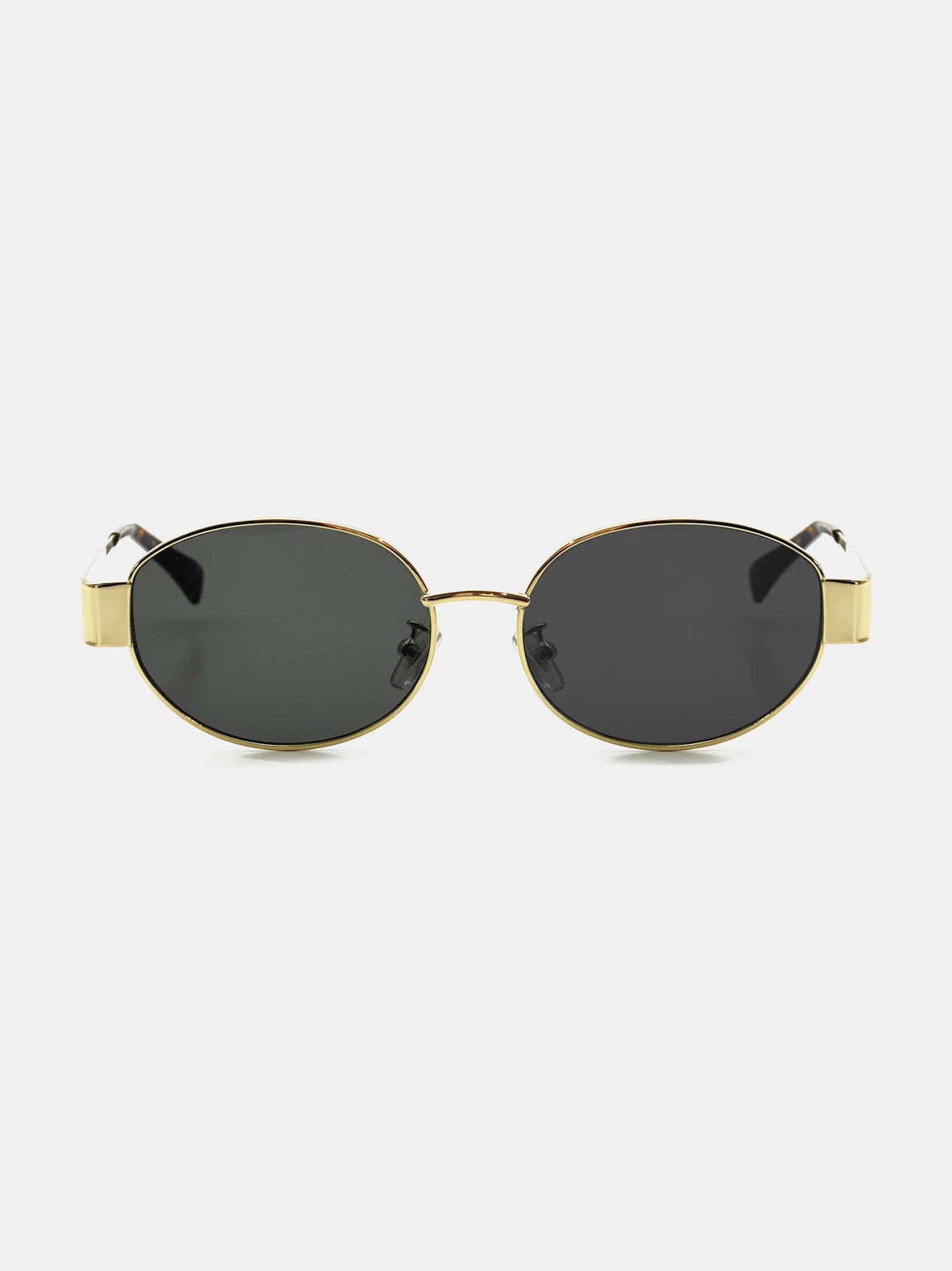 HELENA OVAL SUNNIES - GOLD/BLACK