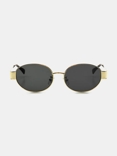 HELENA OVAL SUNNIES - GOLD/BLACK