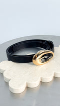 CELINA BUCKLE BELT - BLACK