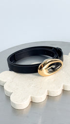 CELINA BUCKLE BELT - BLACK