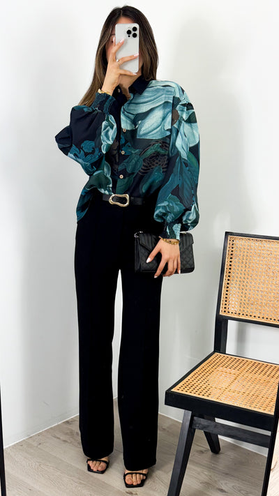 CHATEAU BLOUSE - EMERALD