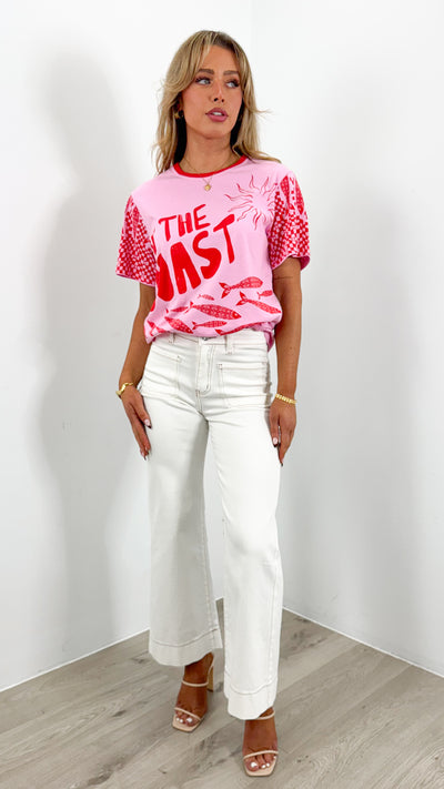 ON THE COAST TEE - PINK