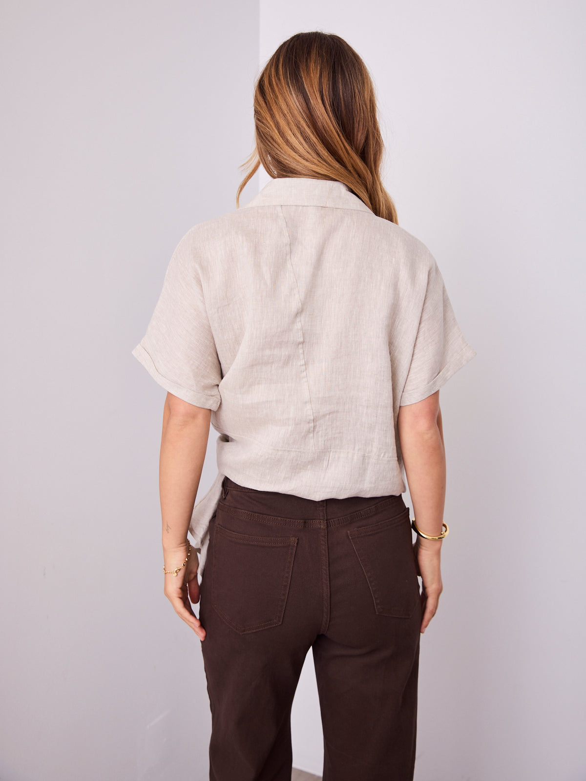 COMO LINEN SHIRT - NATURAL