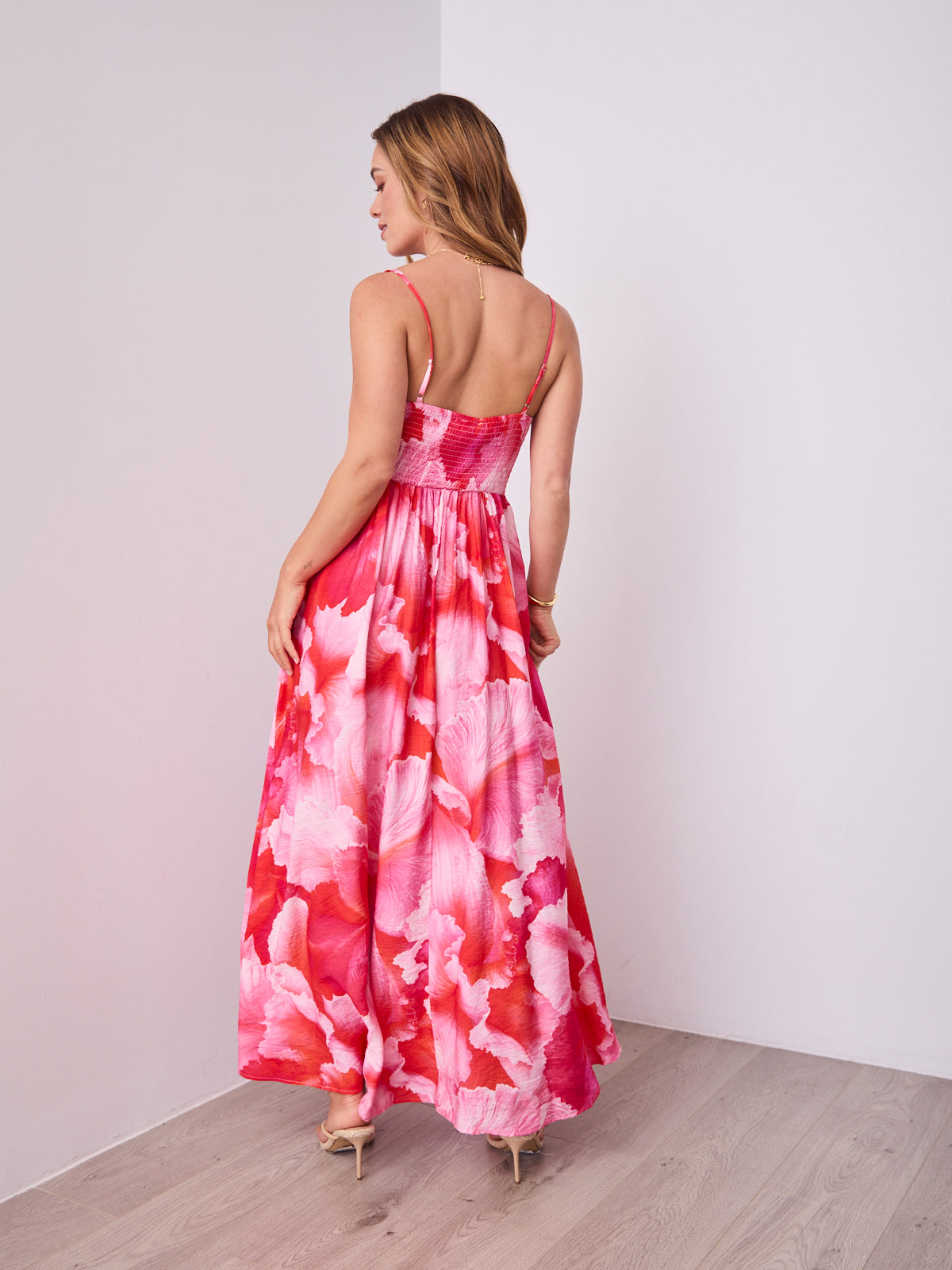 ROSE MAXI DRESS - PINK/RED