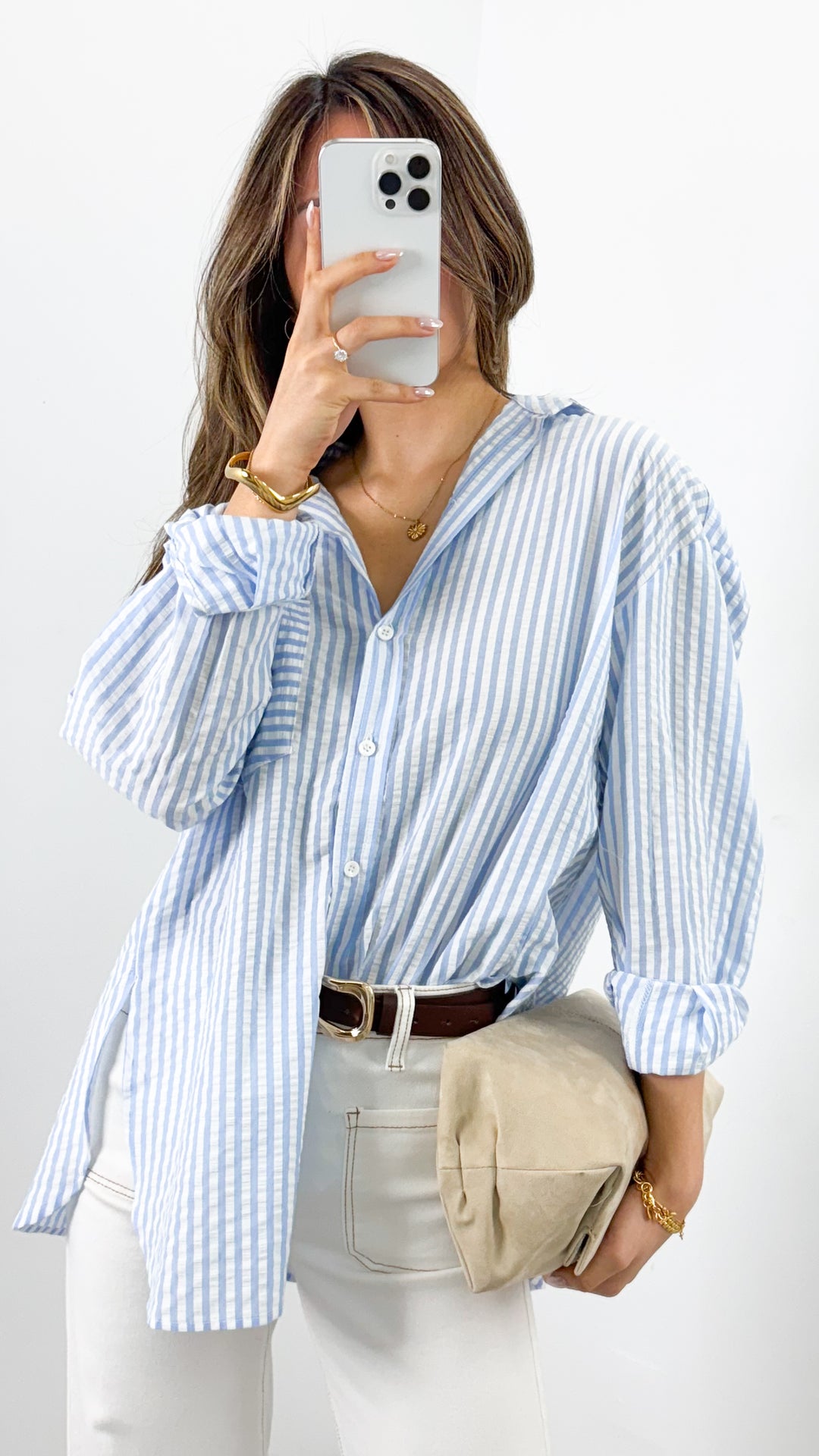 THURSDAY STRIPE SHIRT - BLUE