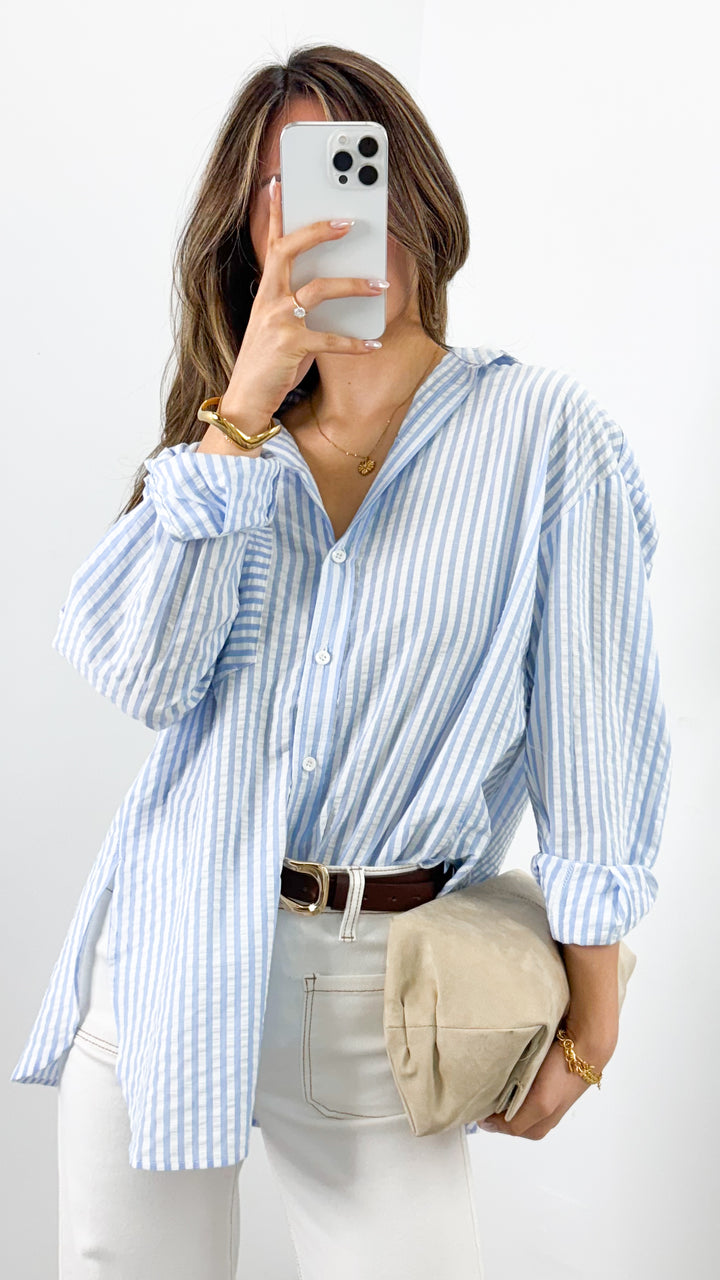 THURSDAY STRIPE SHIRT - BLUE