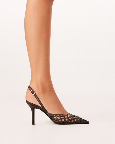 'BILLINI' PAVA - CHOCOLATE RAFFIA