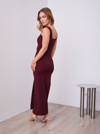 CELINE DRESS - MERLOT