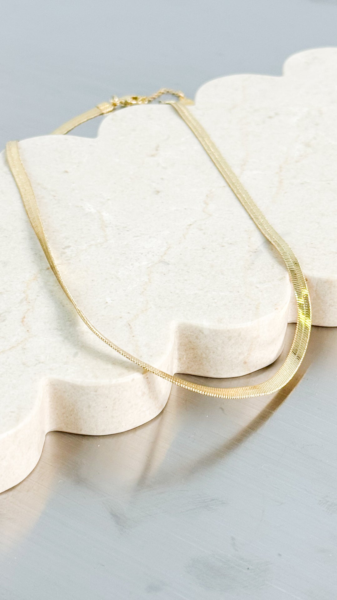 5MM SNAKE 18K GOLD PLATED NECKLACE - GOLD