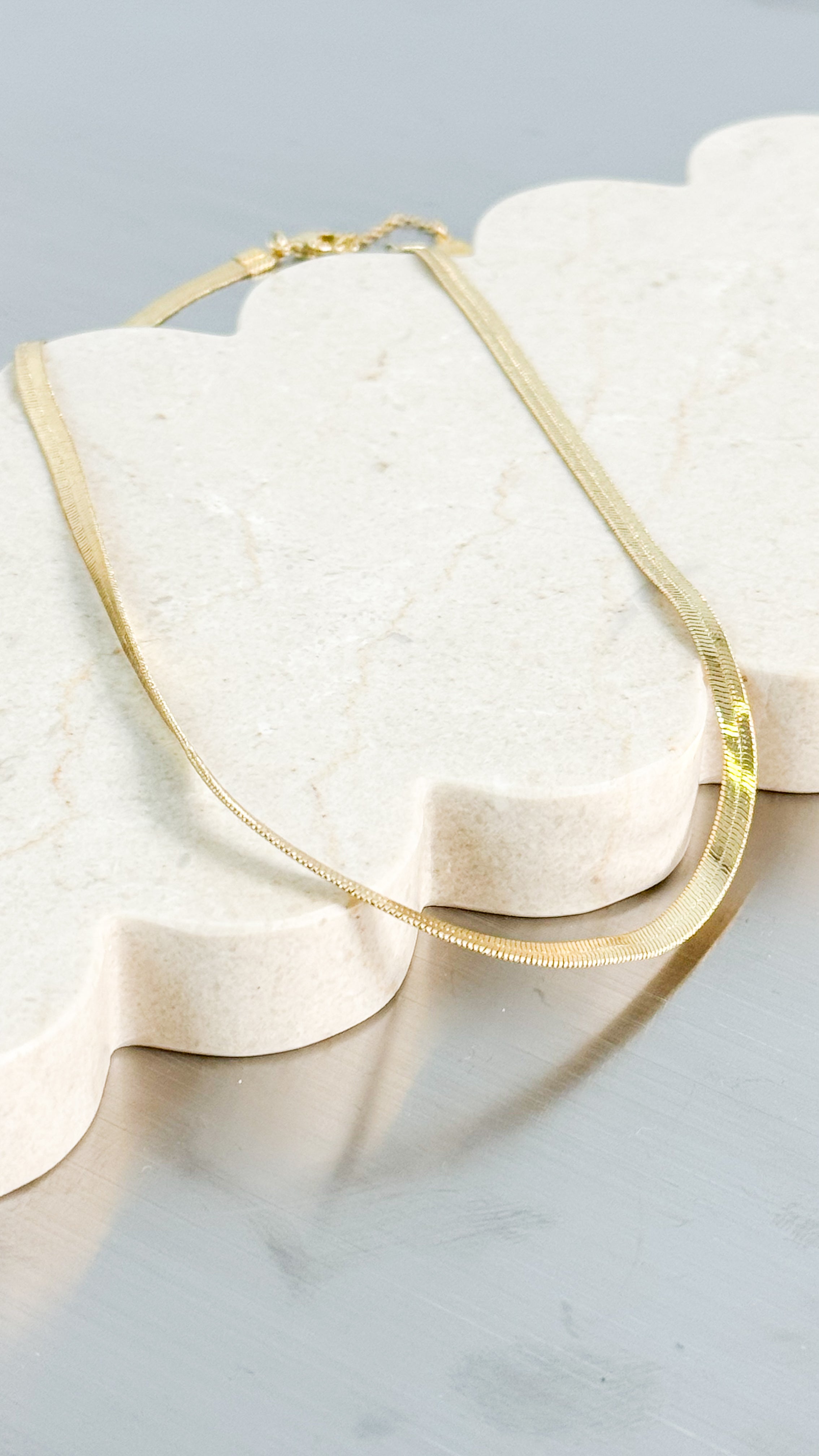 5MM SNAKE 18K GOLD PLATED NECKLACE - GOLD