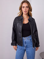 JAMISON PU JACKET - BLACK