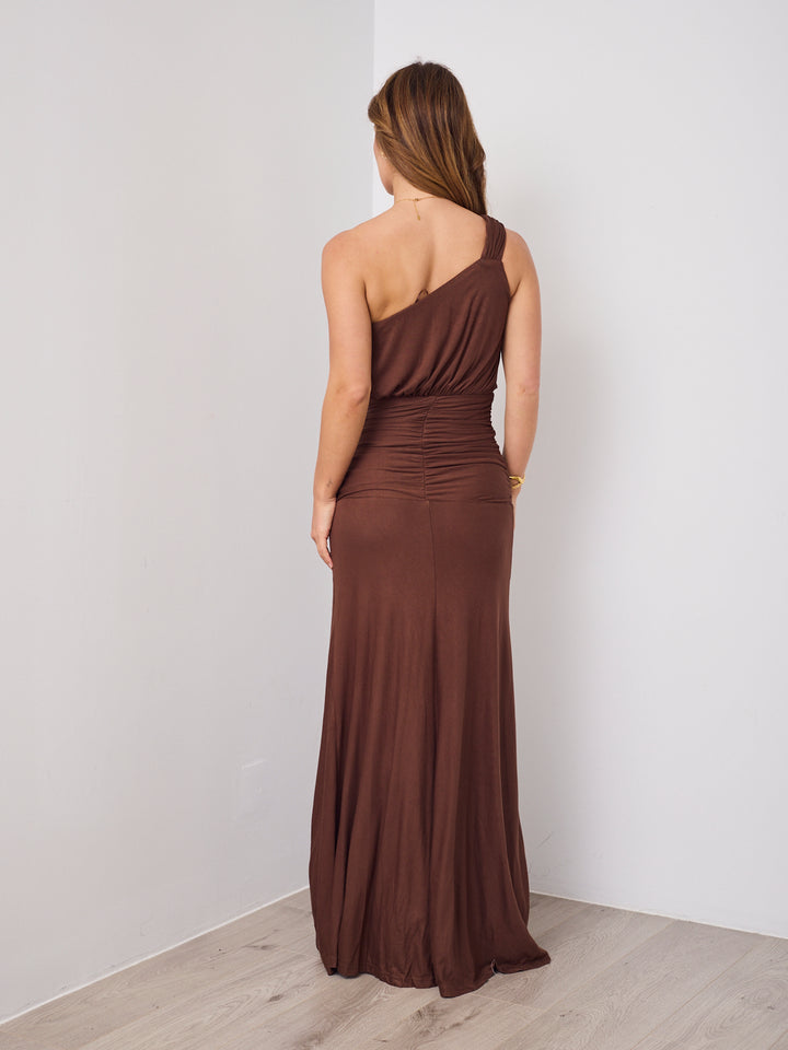 AXARA DRESS - CHOCOLATE