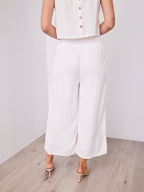 MEMPHIS 7/8 LINEN PANT - WHITE