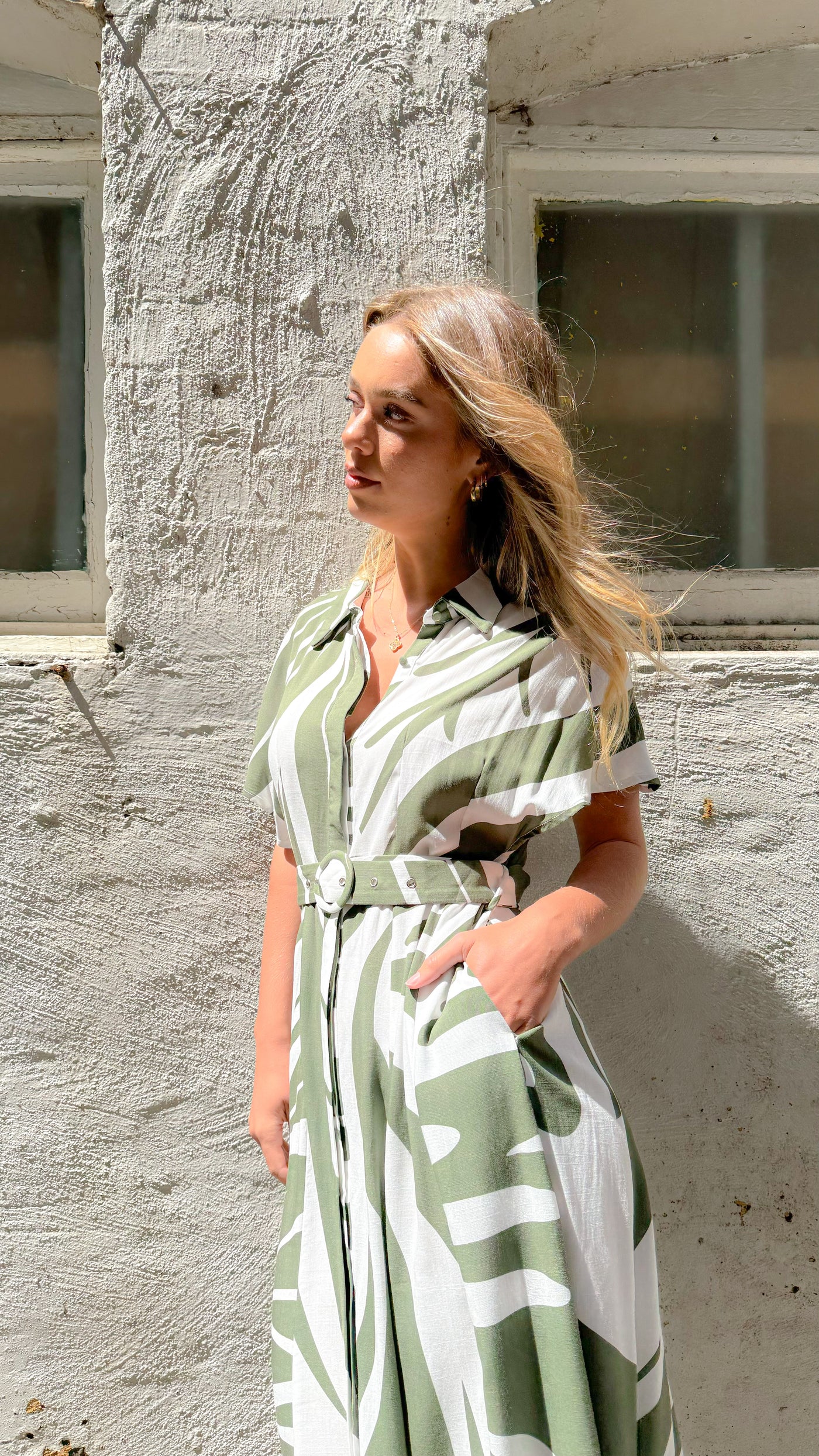 PEYTON DRESS - KHAKI