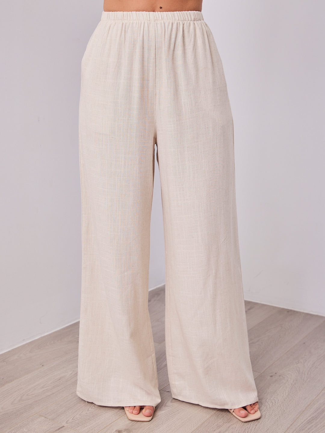 MYRA STRAPLESS TOP + PANT SET - OATMEAL