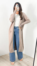 MAXWELL LONG CARDI - BEIGE