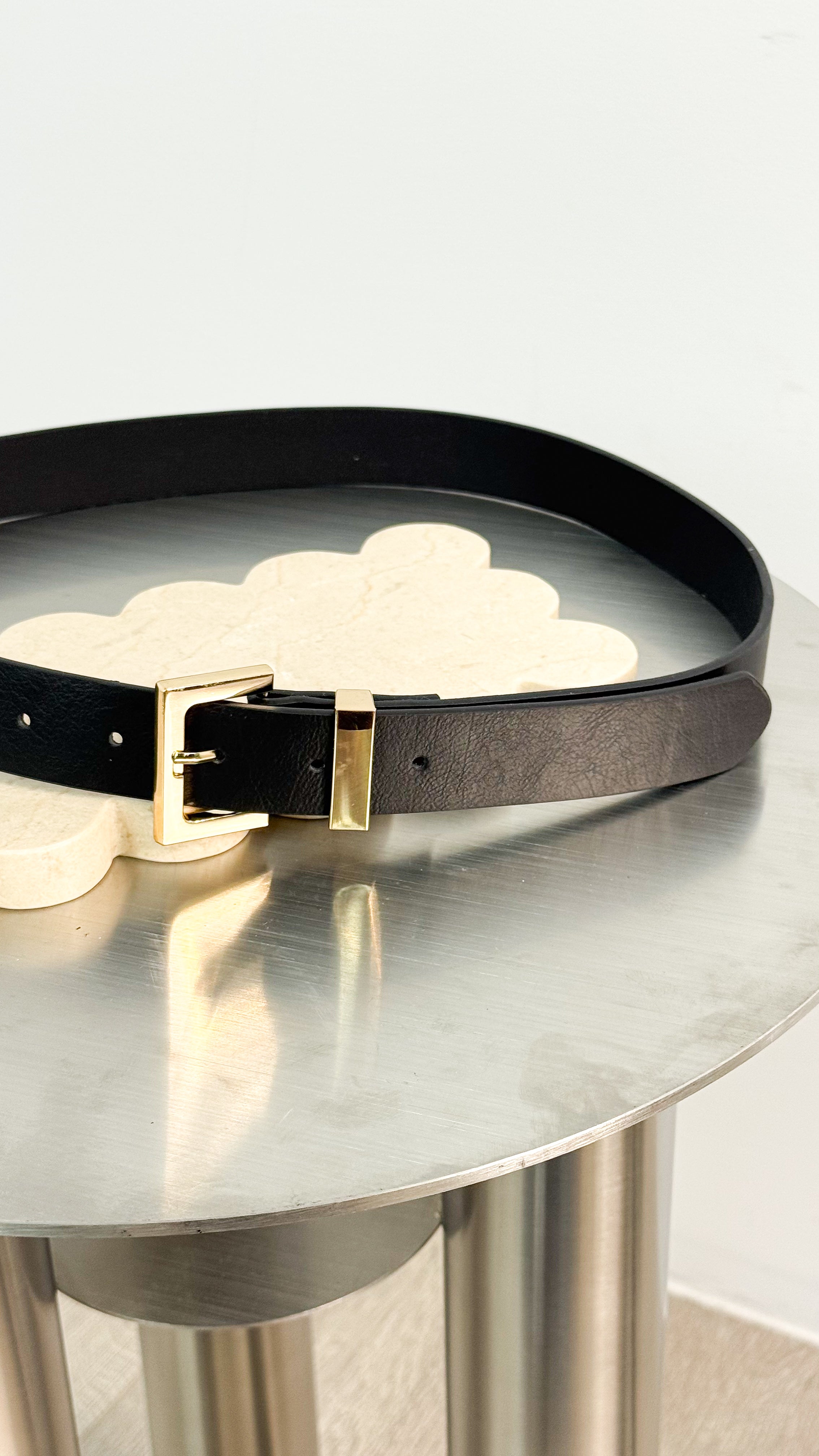 HALF SQUARE BASIC BELT - GOLD