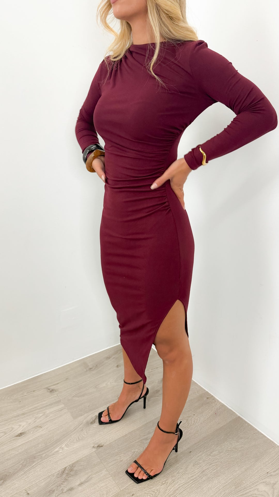 COLEMAN DRESS - MERLOT