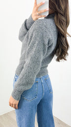 NOAH ZIP KNIT - CHARCOAL