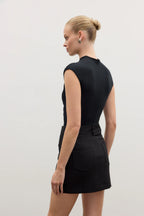 'BAYSE' AMRITA SLEEVELESS BODYSUIT - BLACK