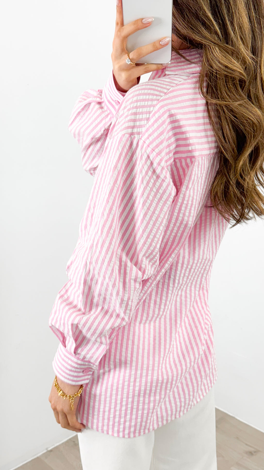 THURSDAY STRIPE SHIRT - PINK