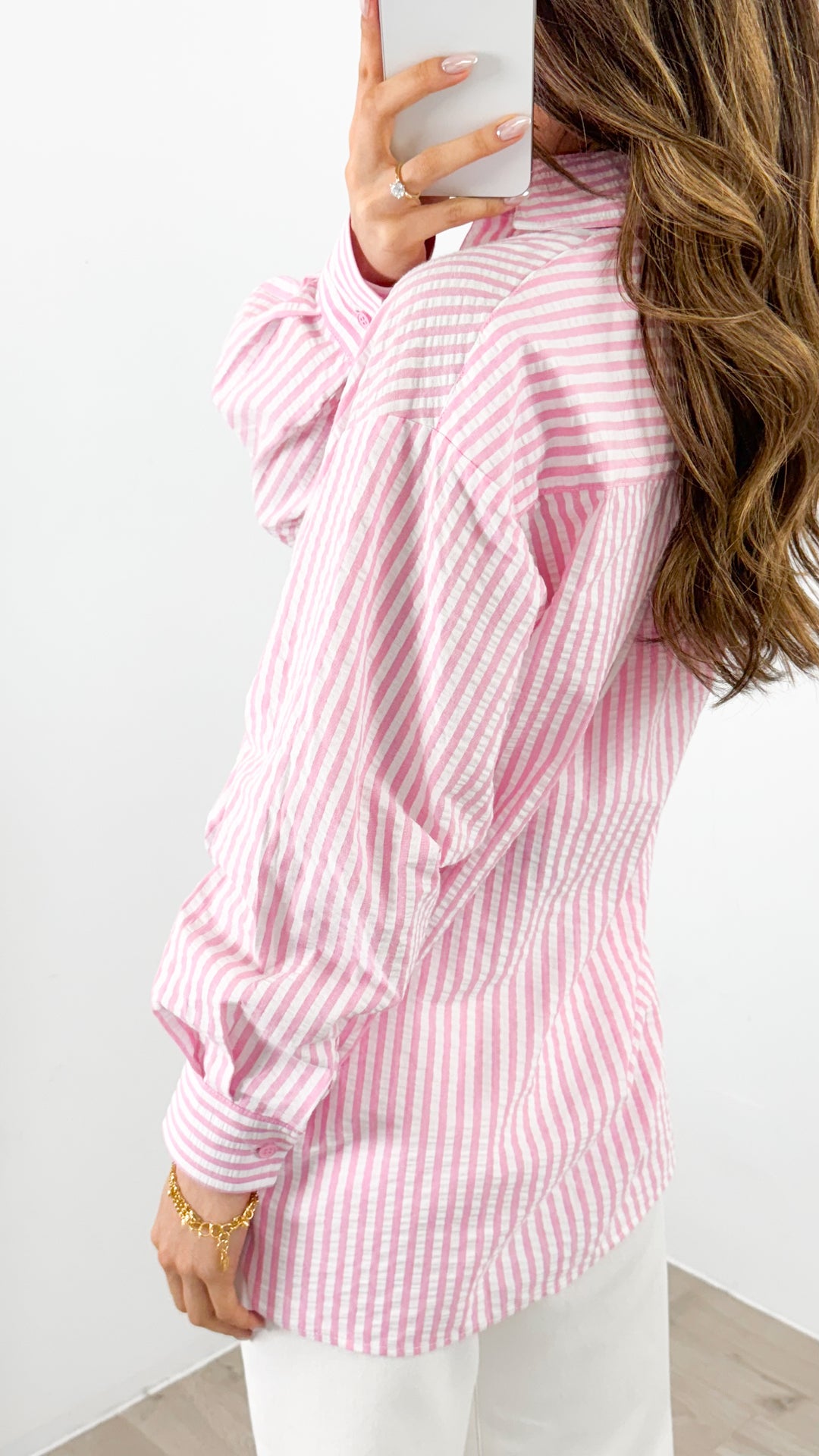 THURSDAY STRIPE SHIRT - PINK